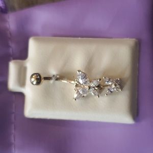 10k gold belly ring
